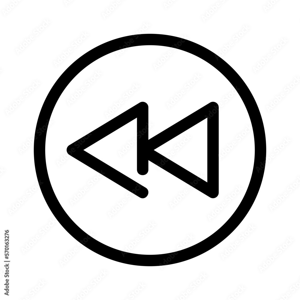 rewind icon or logo isolated sign symbol vector illustration - high quality black style vector icons rewind icon or logo isolated sign symbol vector illustration - high quality black style vector icons