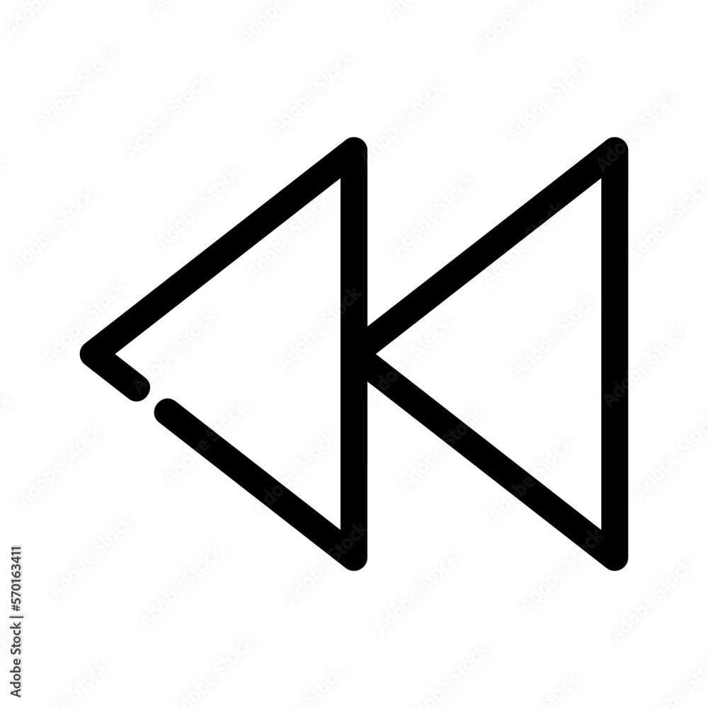 rewind icon or logo isolated sign symbol vector illustration - high quality black style vector icons rewind icon or logo isolated sign symbol vector illustration - high quality black style vector icons