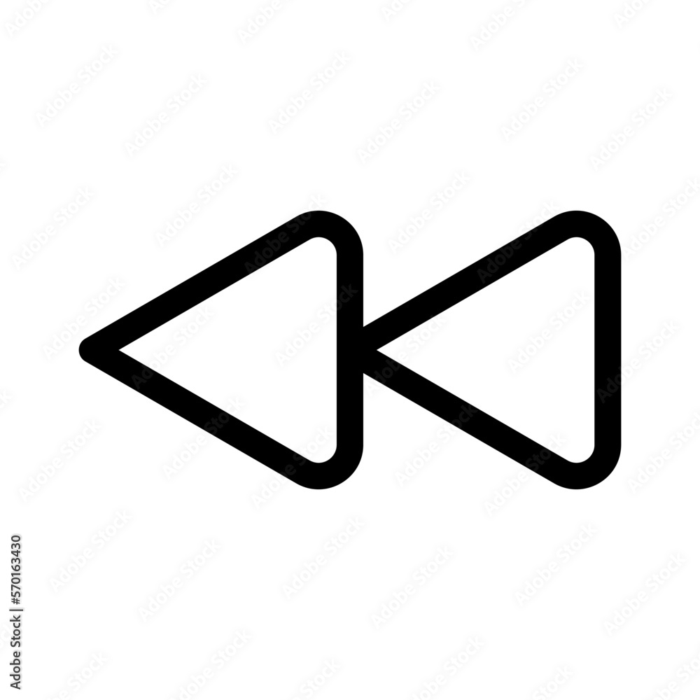 rewind icon or logo isolated sign symbol vector illustration - high quality black style vector icons rewind icon or logo isolated sign symbol vector illustration - high quality black style vector icons