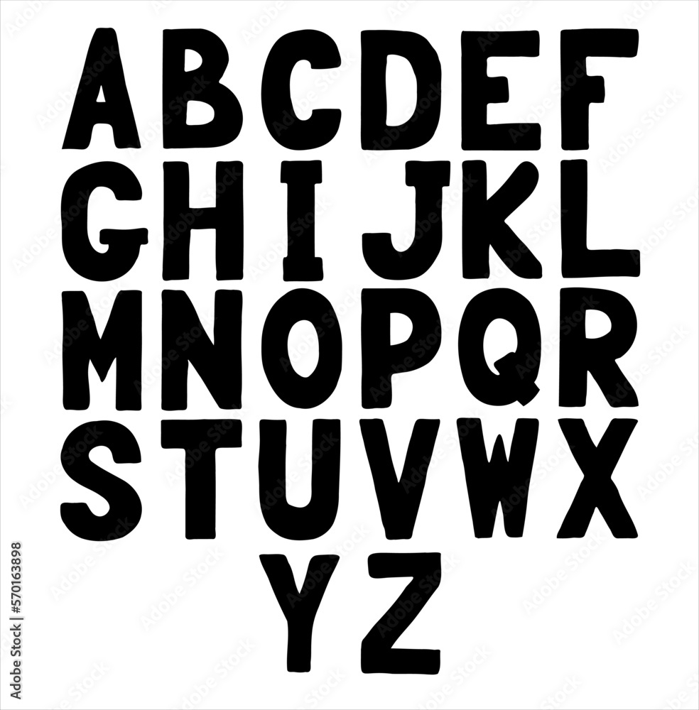 English alphabet. Vector