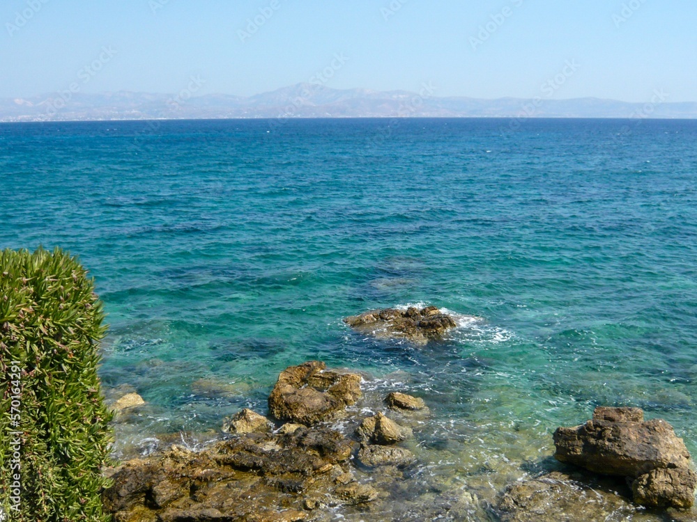 mediterranean coast access to beach sea in south Juan-les-Pins in Antibes France