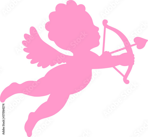 Valentine Baby Cupid Silhouette