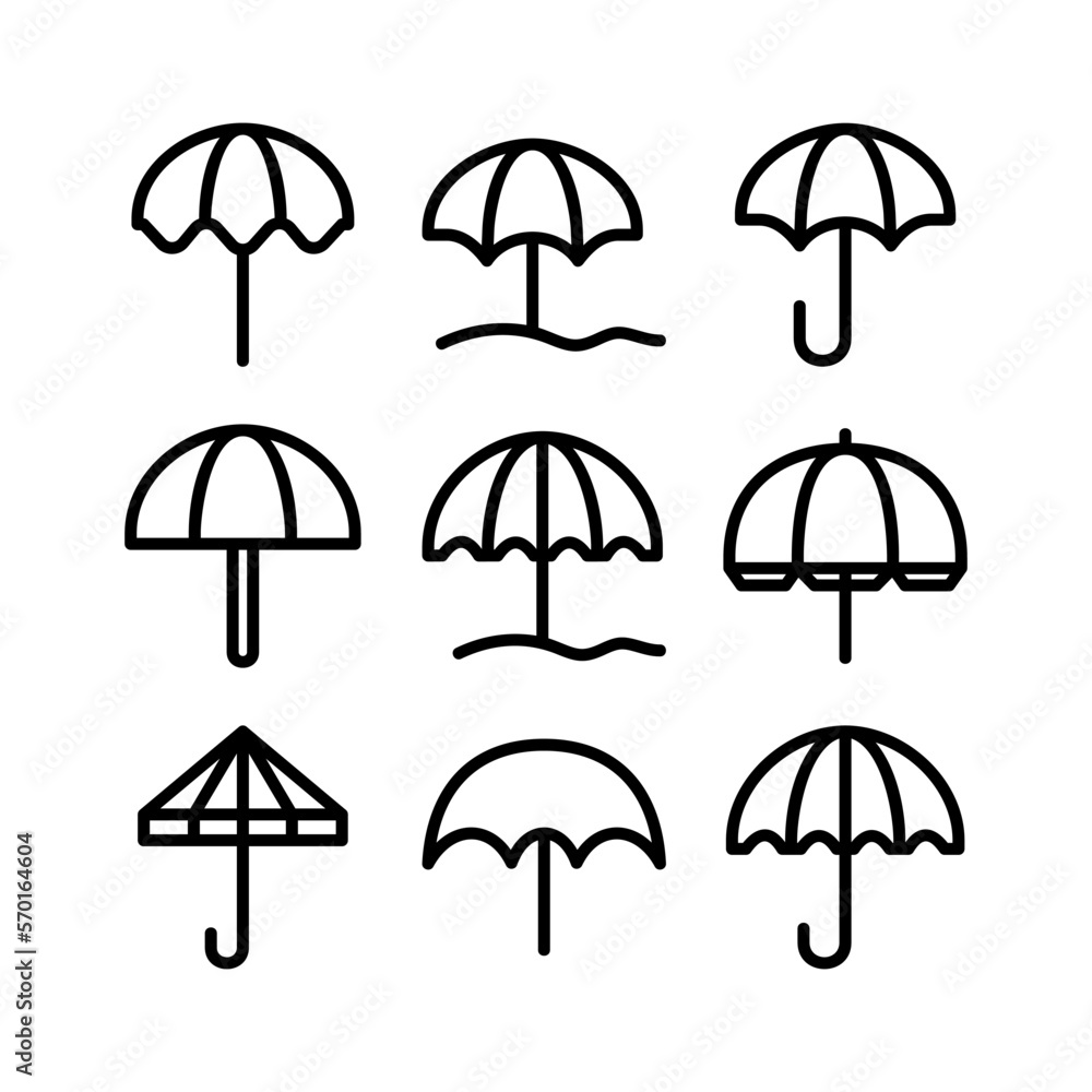 umbrella icon or logo isolated sign symbol vector illustration - high quality black style vector icons