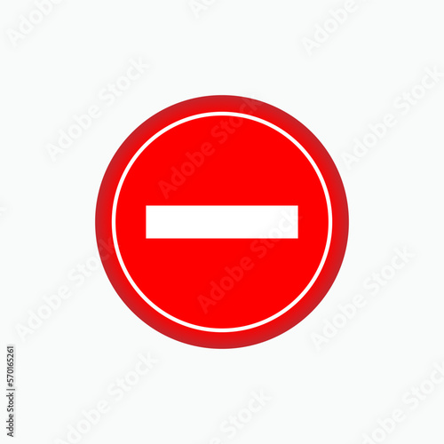 Stop Icon. Prohibition Vector - Symbol.       