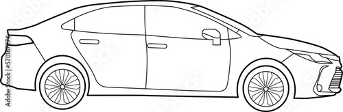 illustration of city car