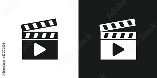 logo design movie film icon vector illustration