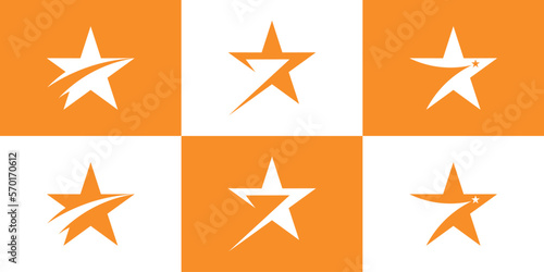 logo set design star abstract simple icon vector illustration