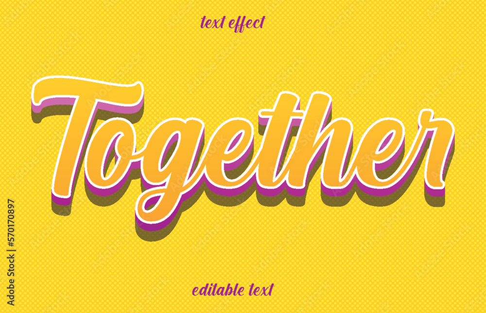 3d text effect together editable 3d text effect together editable
