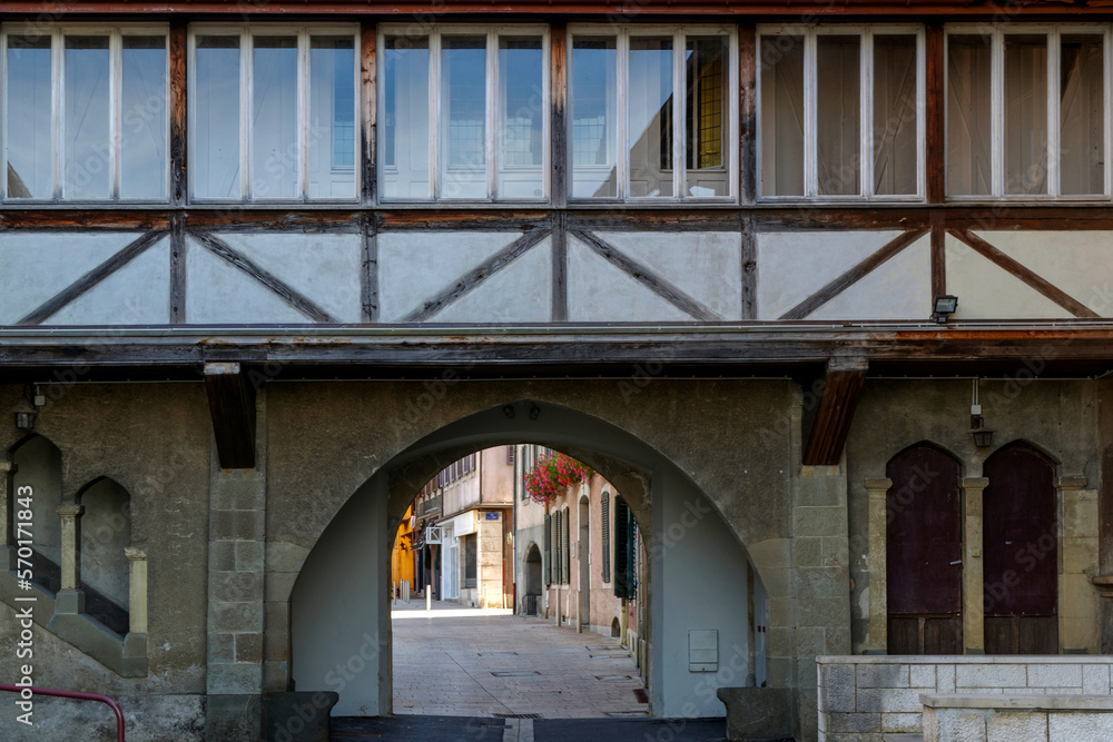 Fototapeta premium Balade dans la ville de Thonon-les-Bains en France