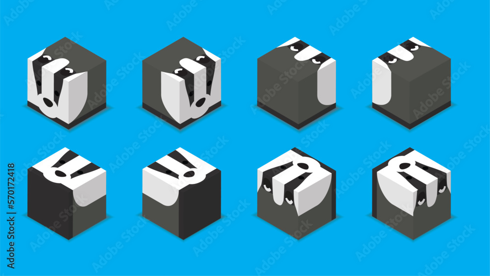 Animal Dice 3D Character Animal Badger Cartoon Vector Animal Dice 3D Character Animal Badger Cartoon Vector