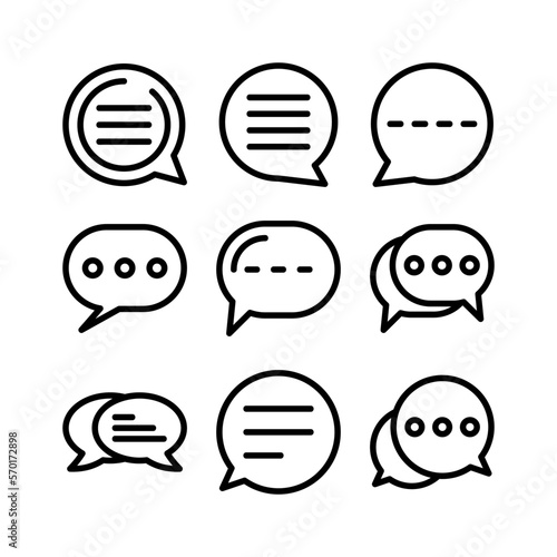 chat bubble icon or logo isolated sign symbol vector illustration - high quality black style vector icons