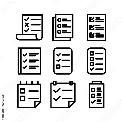 checklist icon or logo isolated sign symbol vector illustration - high quality black style vector icons