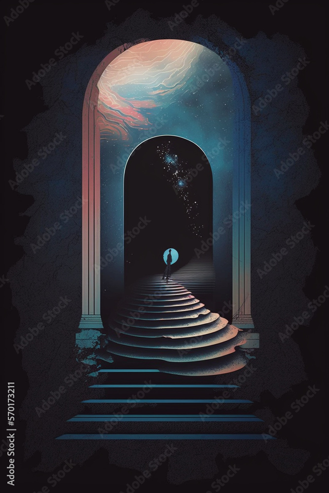 Inspiring Portal Illustrations With Stairways Leading To Other