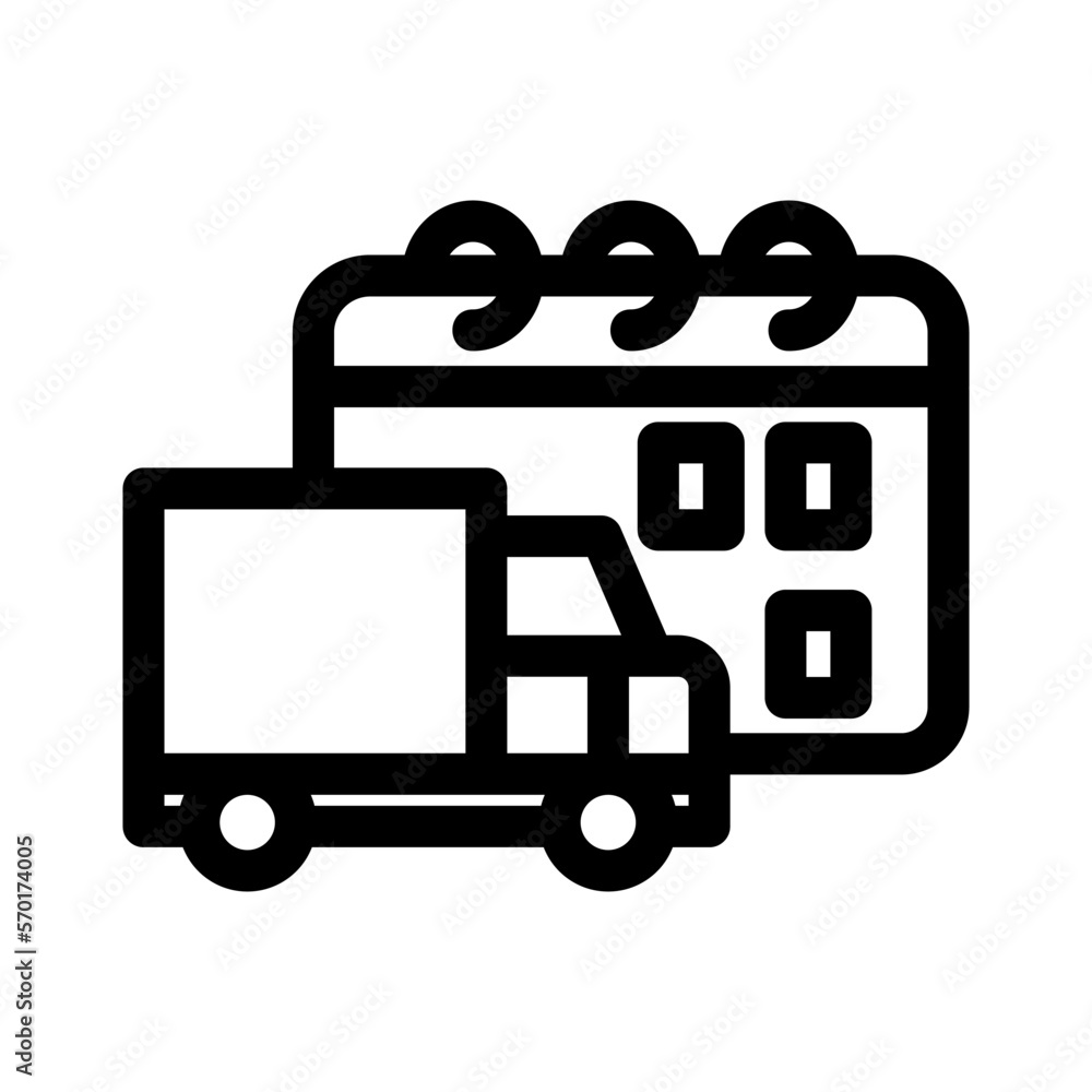 delivery schedule icon or logo isolated sign symbol vector illustration - high quality black style vector icons delivery schedule icon or logo isolated sign symbol vector illustration - high quality black style vector icons