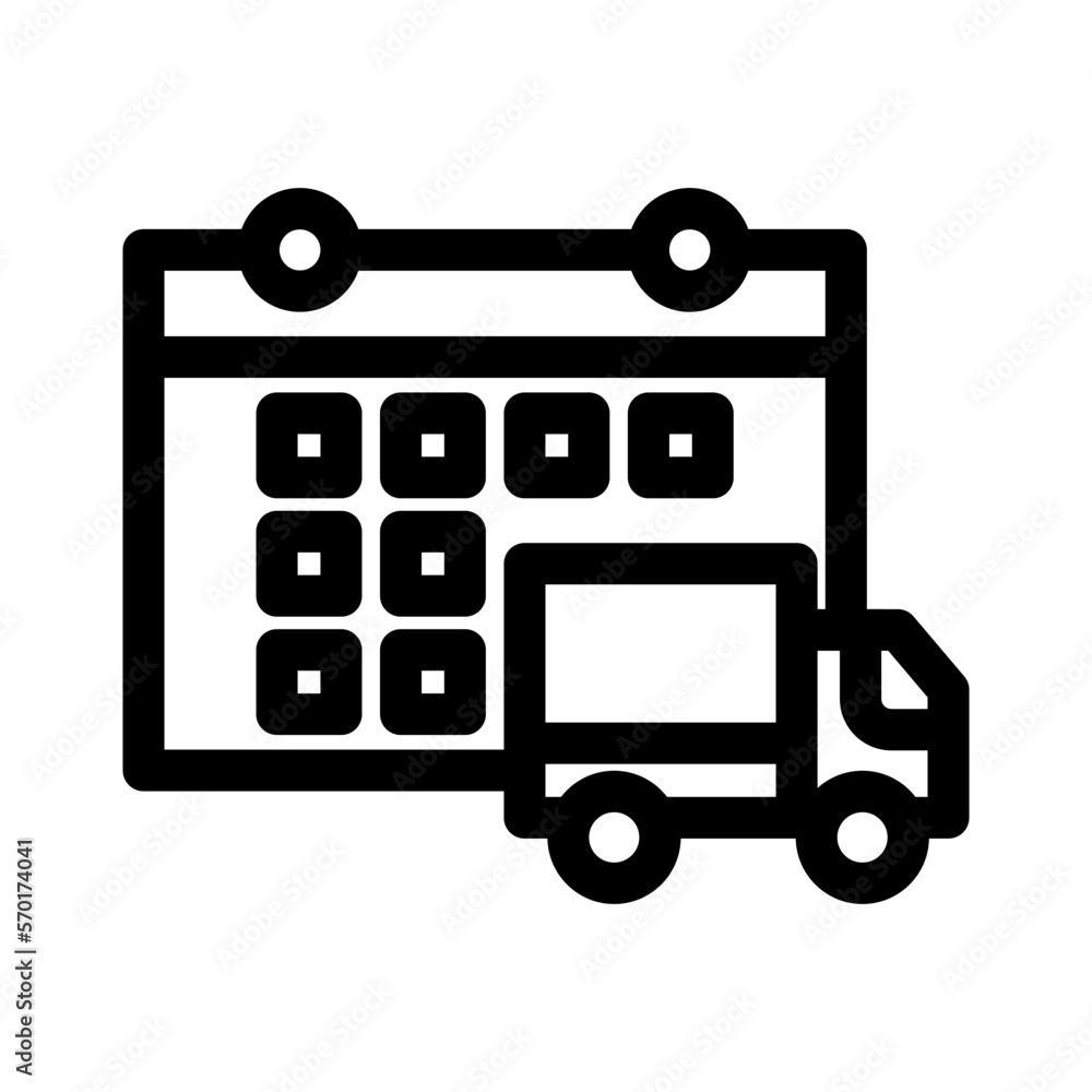 delivery schedule icon or logo isolated sign symbol vector illustration - high quality black style vector icons delivery schedule icon or logo isolated sign symbol vector illustration - high quality black style vector icons