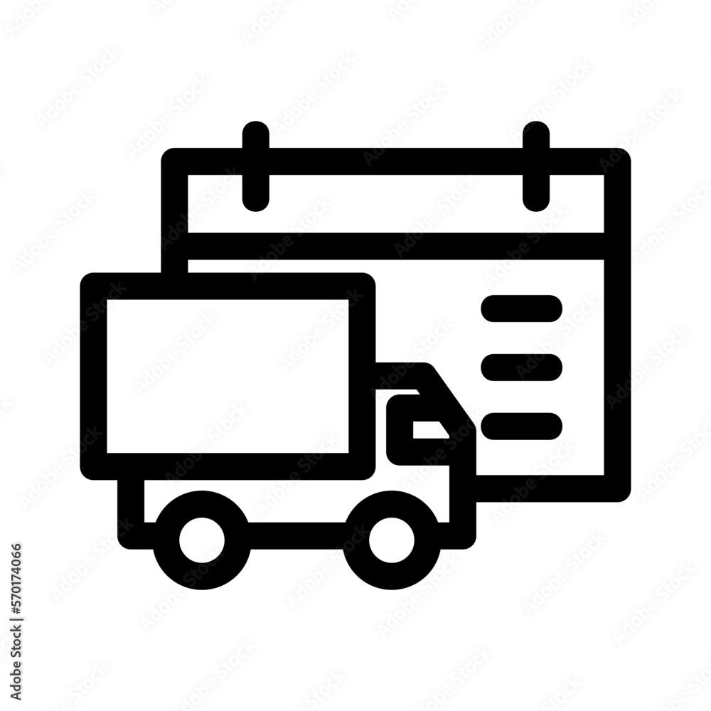 delivery schedule icon or logo isolated sign symbol vector illustration - high quality black style vector icons delivery schedule icon or logo isolated sign symbol vector illustration - high quality black style vector icons
