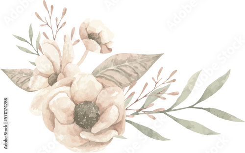 Fototapeta Naklejka Na Ścianę i Meble -  Wreath Watercolor 