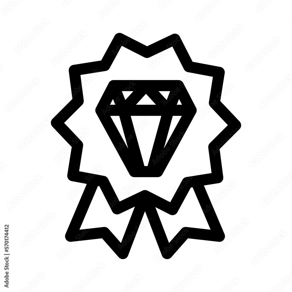 diamond badge icon or logo isolated sign symbol vector illustration - high quality black style vector icons diamond badge icon or logo isolated sign symbol vector illustration - high quality black style vector icons