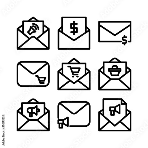 email marketing icon or logo isolated sign symbol vector illustration - high quality black style vector icons