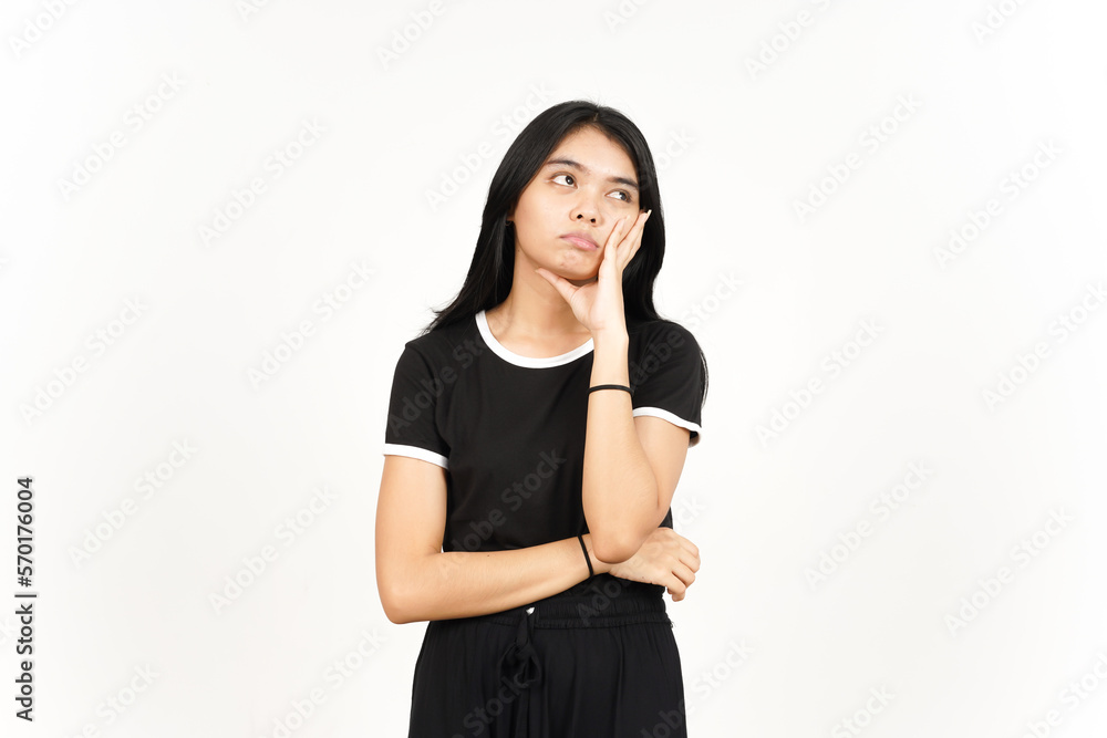 Boring Gesture Of Beautiful Asian Woman Isolated On White Background Boring Gesture Of Beautiful Asian Woman Isolated On White Background
