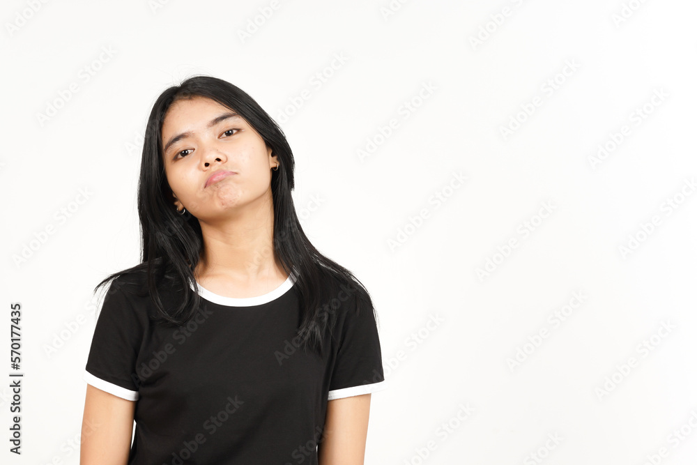 Sad Face Expression with Sulking and frowning Of Beautiful Asian Woman Isolated On White Background Sad Face Expression with Sulking and frowning Of Beautiful Asian Woman Isolated On White Background