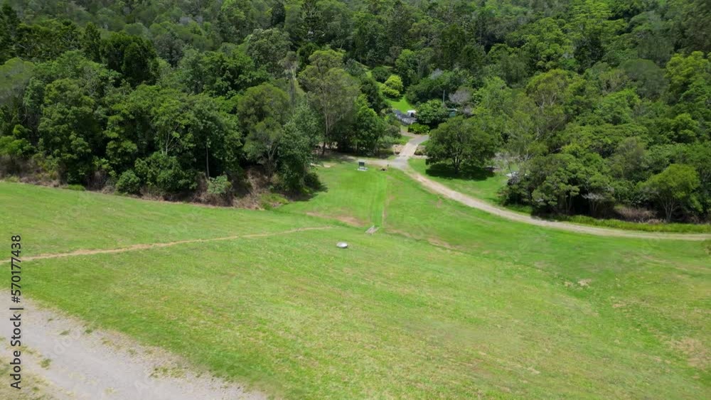 Brisbane, Gold Creek Reservoir Hill Drone Fly Over Brisbane, Gold Creek Reservoir Hill Drone Fly Over