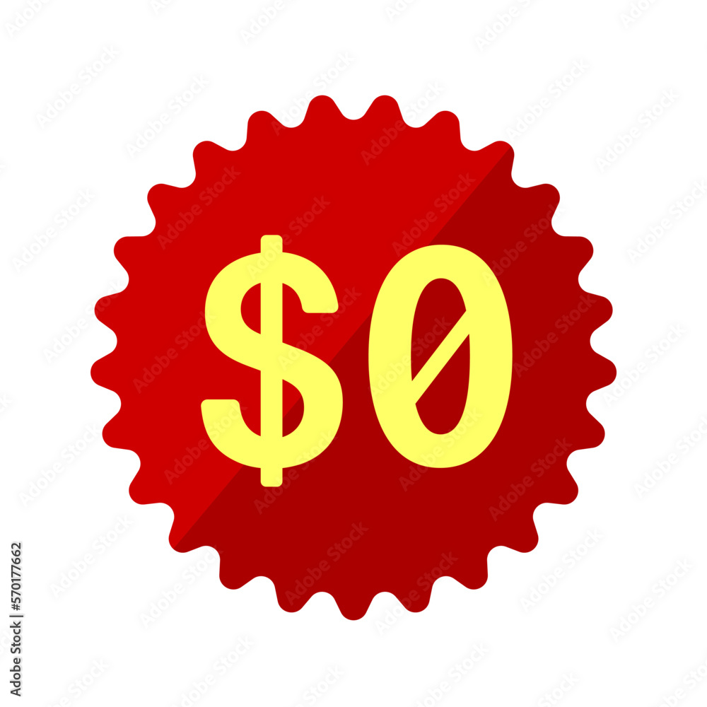 For free ( 0 dollar ) vector icon illustration For free ( 0 dollar ) vector icon illustration