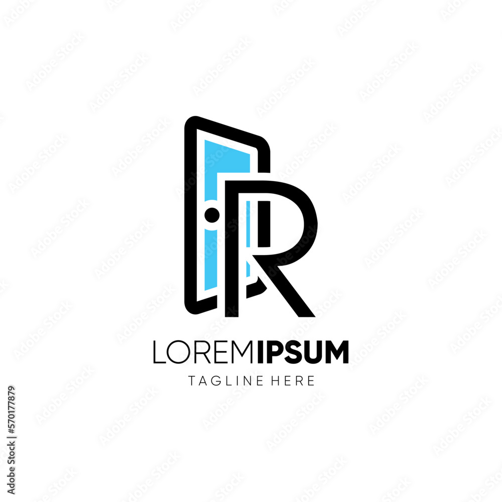 Initial Letter R Door Real Estate Logo Design Vector Icon Graphic emblem Illustration Initial Letter R Door Real Estate Logo Design Vector Icon Graphic emblem Illustration