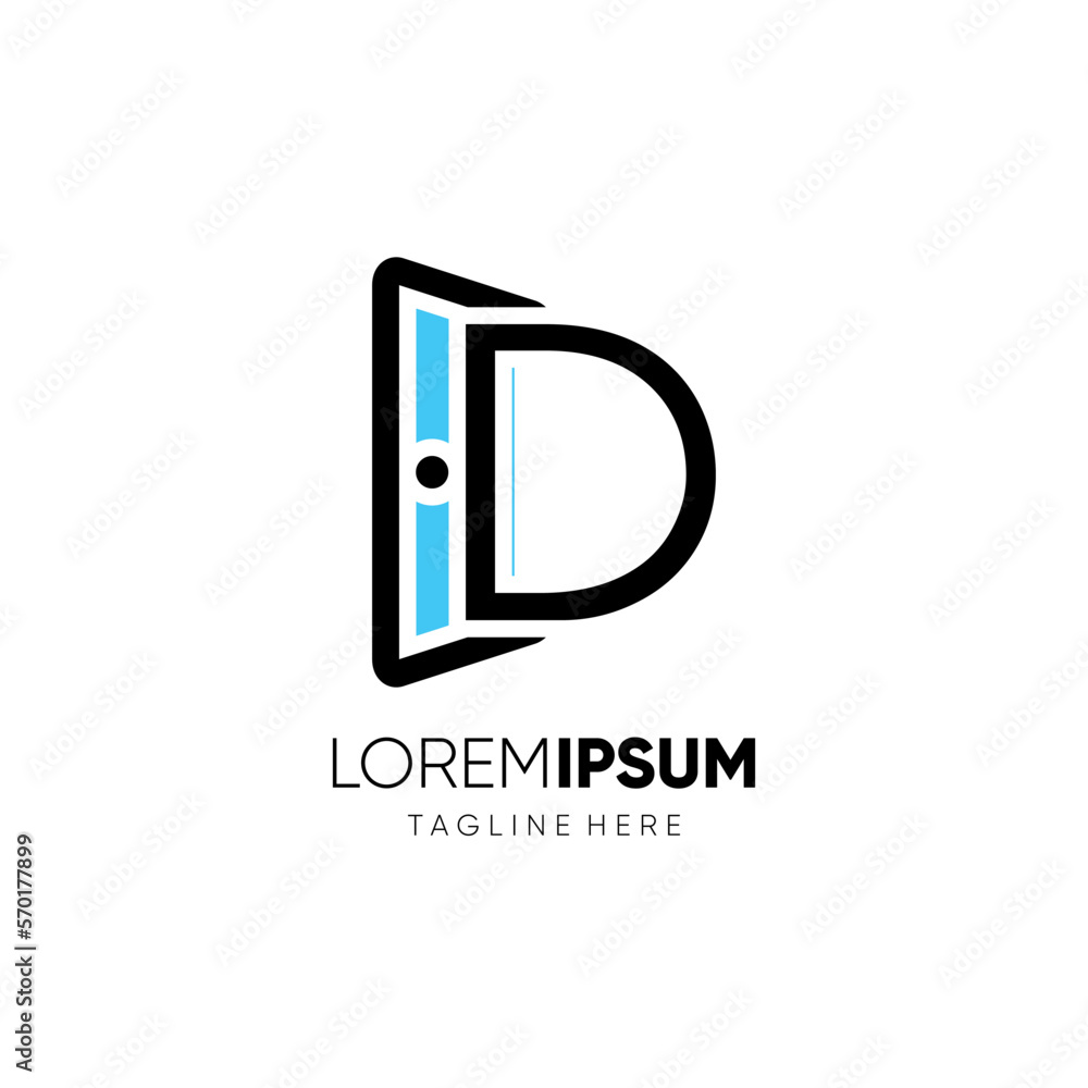 Initial Letter D Door Real Estate Logo Design Vector Icon Graphic emblem Illustration Initial Letter D Door Real Estate Logo Design Vector Icon Graphic emblem Illustration