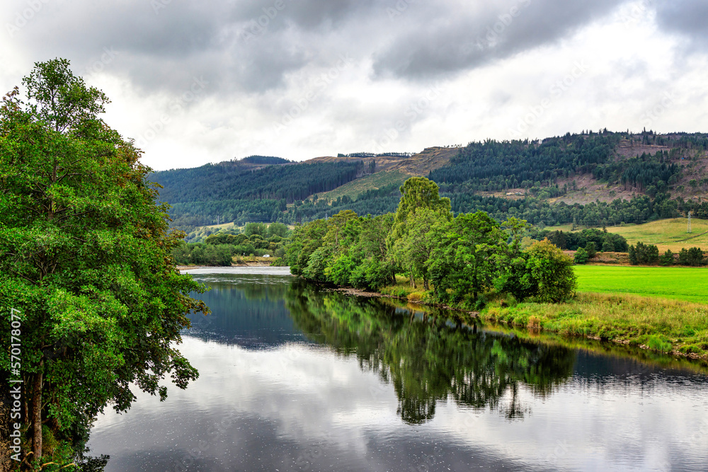 River Tay reflections, Scotland, United Kingdom