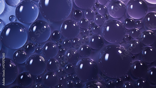 Purple and Blue Background with Liquid Droplets on Surface. Modern Wallpaper with .