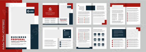 Minimalist business proposal or company profile corporate brochure layout design template