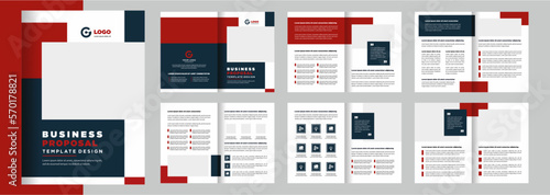 Minimalist business proposal or company profile corporate brochure layout design template © Irullimin