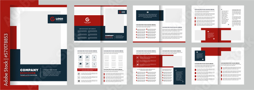 Minimalist business proposal or company profile corporate brochure layout design template