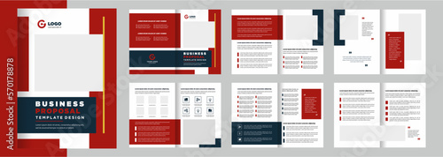 Minimalist business proposal or company profile corporate brochure layout design template
