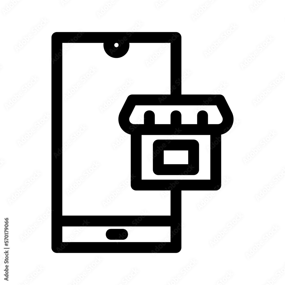 mobile shopping icon or logo isolated sign symbol vector illustration - high quality black style vector icons mobile shopping icon or logo isolated sign symbol vector illustration - high quality black style vector icons