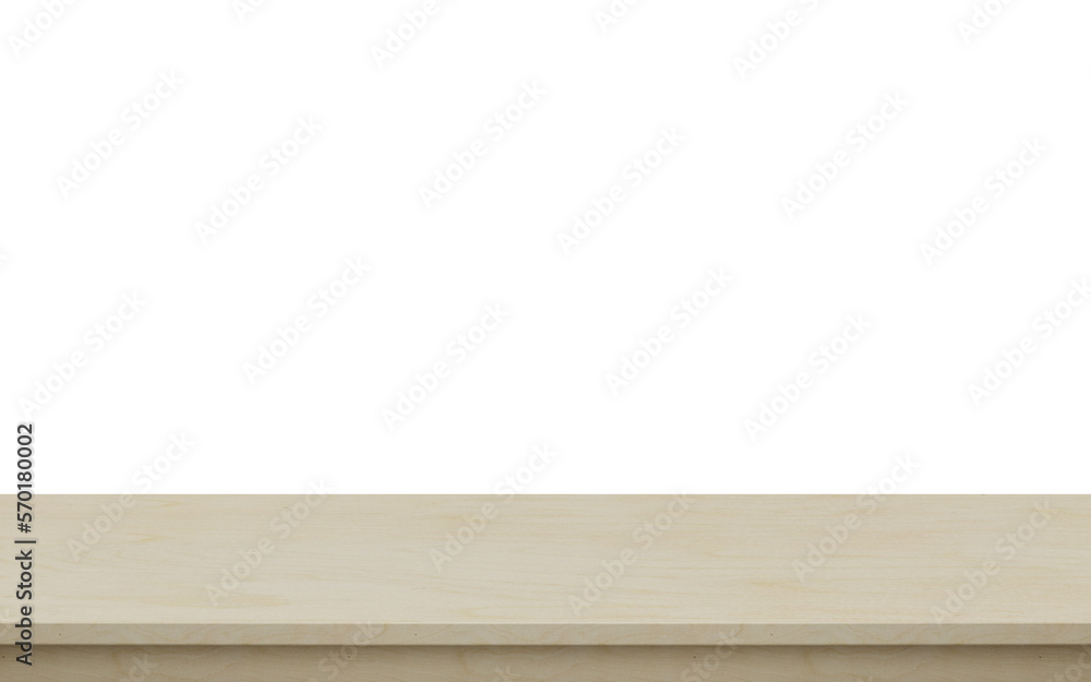 Empty wood table on transparent background for show product, 3d render illustration. Empty wood table on transparent background for show product, 3d render illustration.