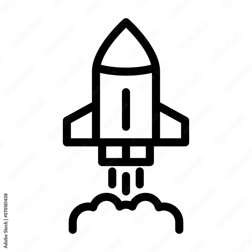 launch line icon illustration vector graphic launch line icon illustration vector graphic