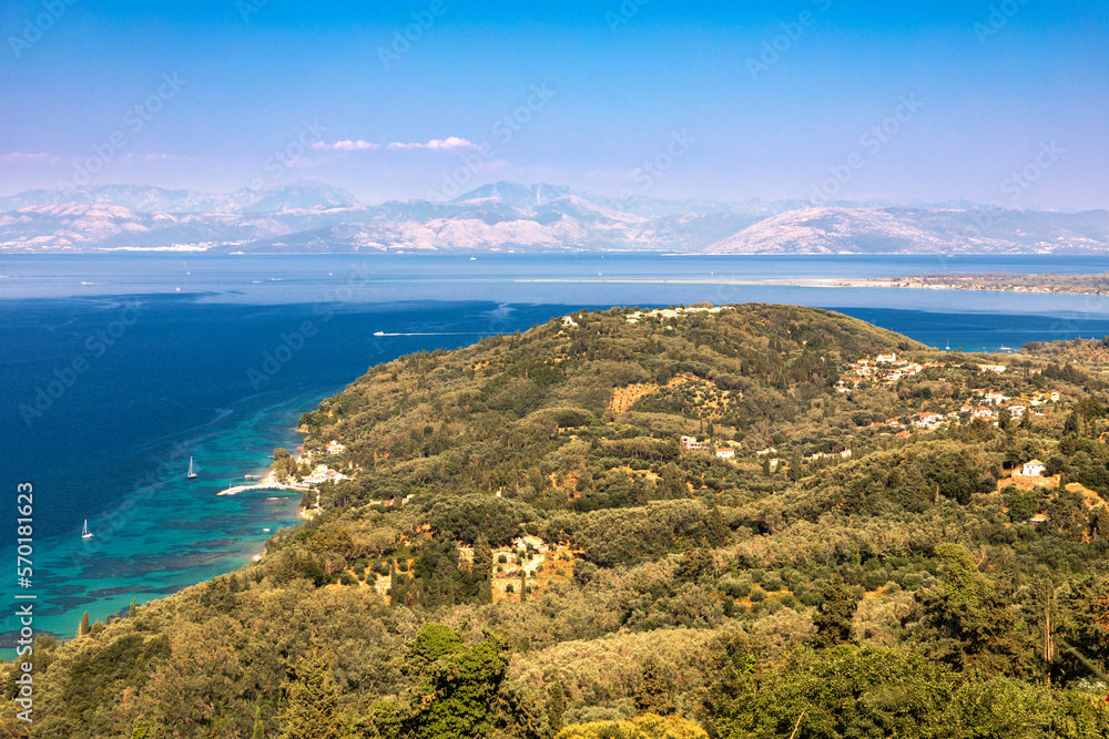 Blick über den Südosten der Insel Korfu