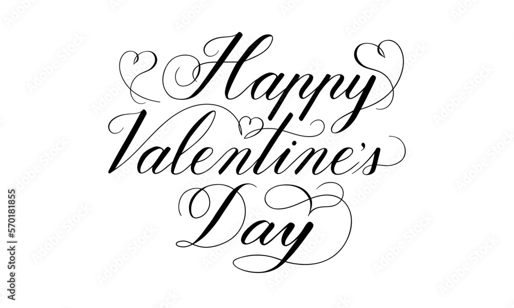 Happy Valentine's Day -copperplate calligraphy