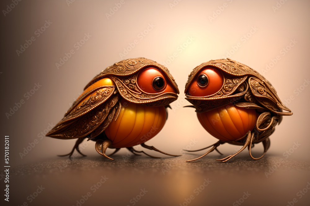 Decorative figures of strange animals, cute and weird at the same time ...