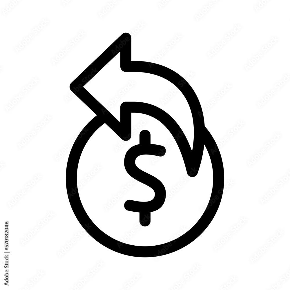 refund icon or logo isolated sign symbol vector illustration - high quality black style vector icons refund icon or logo isolated sign symbol vector illustration - high quality black style vector icons