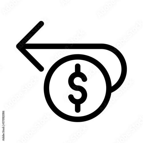 refund icon or logo isolated sign symbol vector illustration - high quality black style vector icons