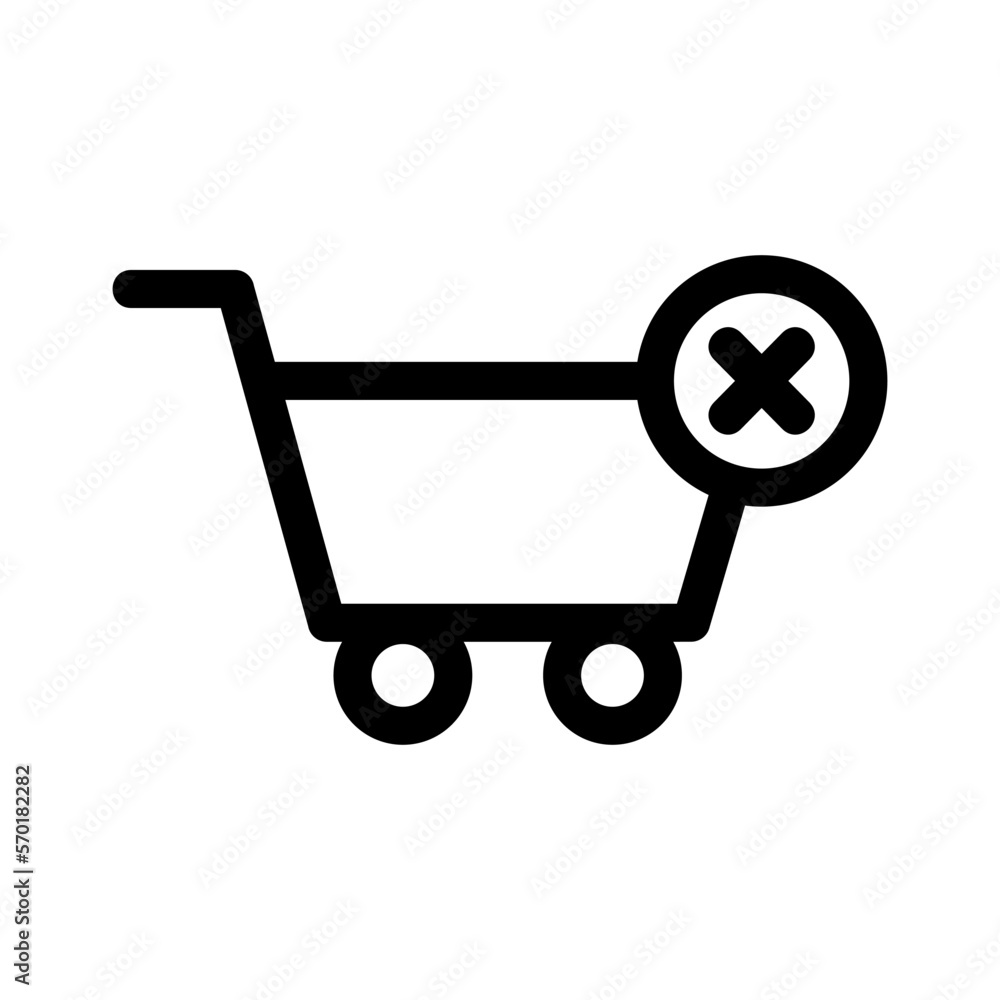 remove from cart icon or logo isolated sign symbol vector illustration - high quality black style vector icons remove from cart icon or logo isolated sign symbol vector illustration - high quality black style vector icons