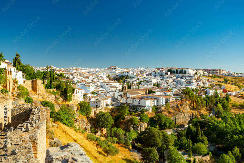 Ronda, Spain. View over the white houses