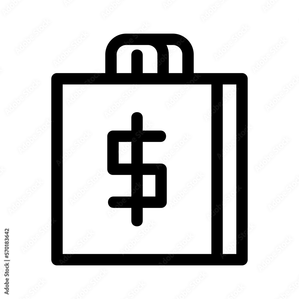 Obraz premium shopping bag icon or logo isolated sign symbol vector illustration - high quality black style vector icons