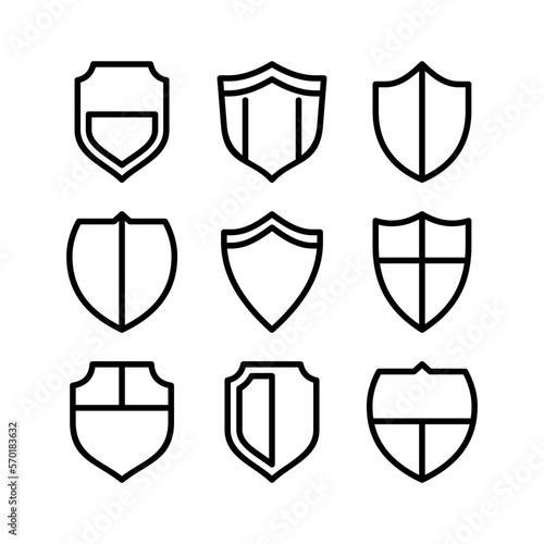 shield icon or logo isolated sign symbol vector illustration - high quality black style vector icons