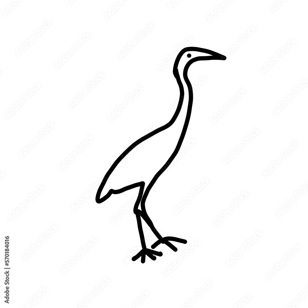 Fototapeta premium long leg crane bird