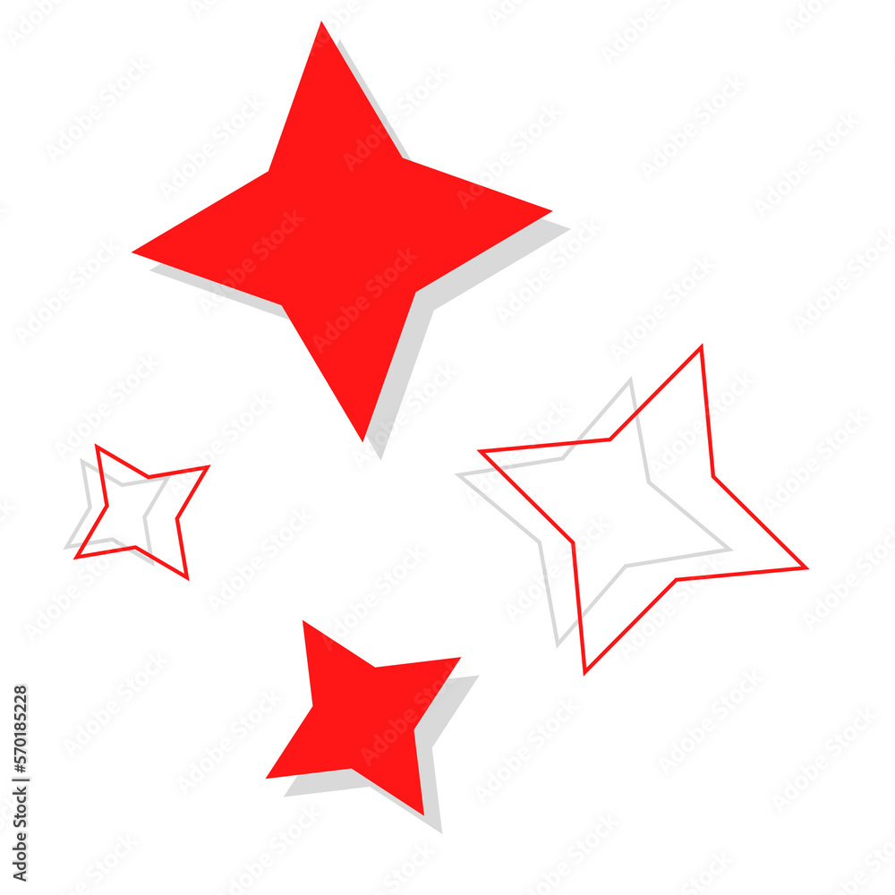 Obraz premium Exclamation Blink Red White