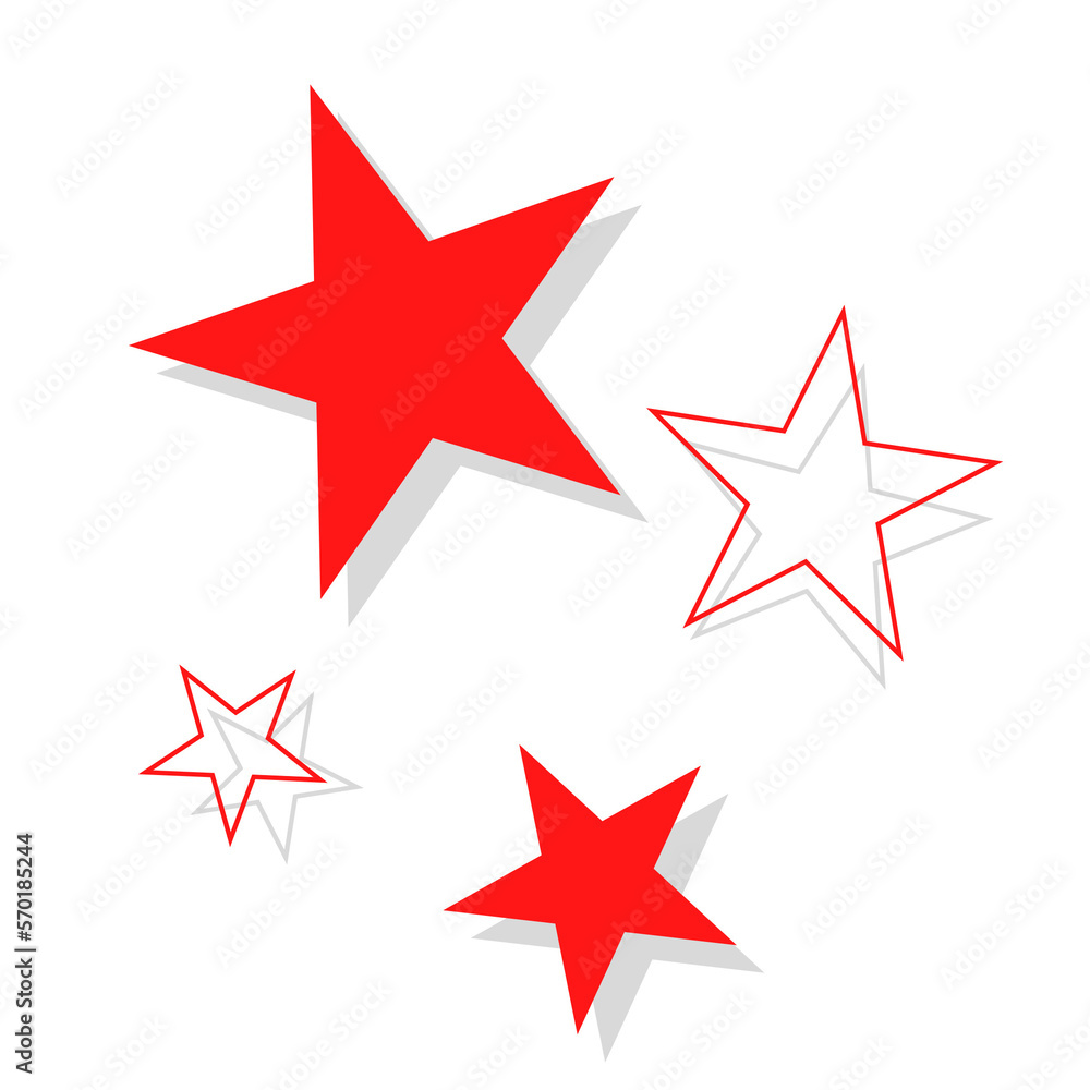 Exclamation Star Red White Exclamation Star Red White